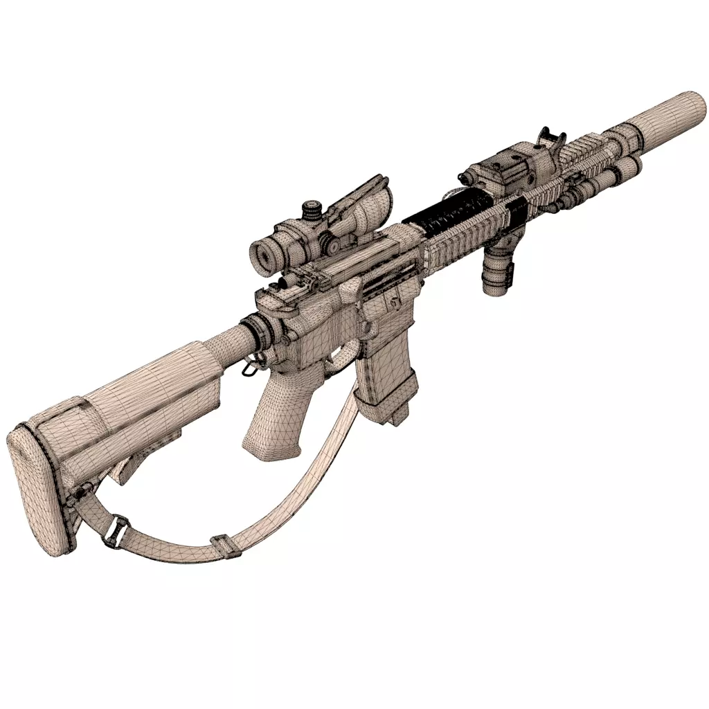 m4 sopmod 3D model | CGTrader