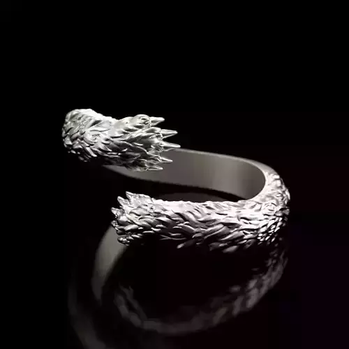 Hug ring bear paw ring stl