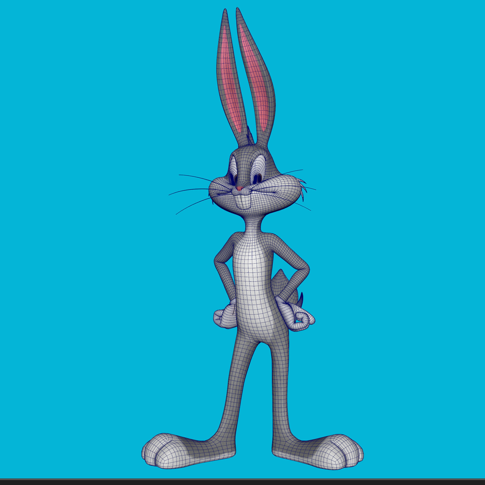 Bugs Bunny Rigged Low-poly 3D model_4