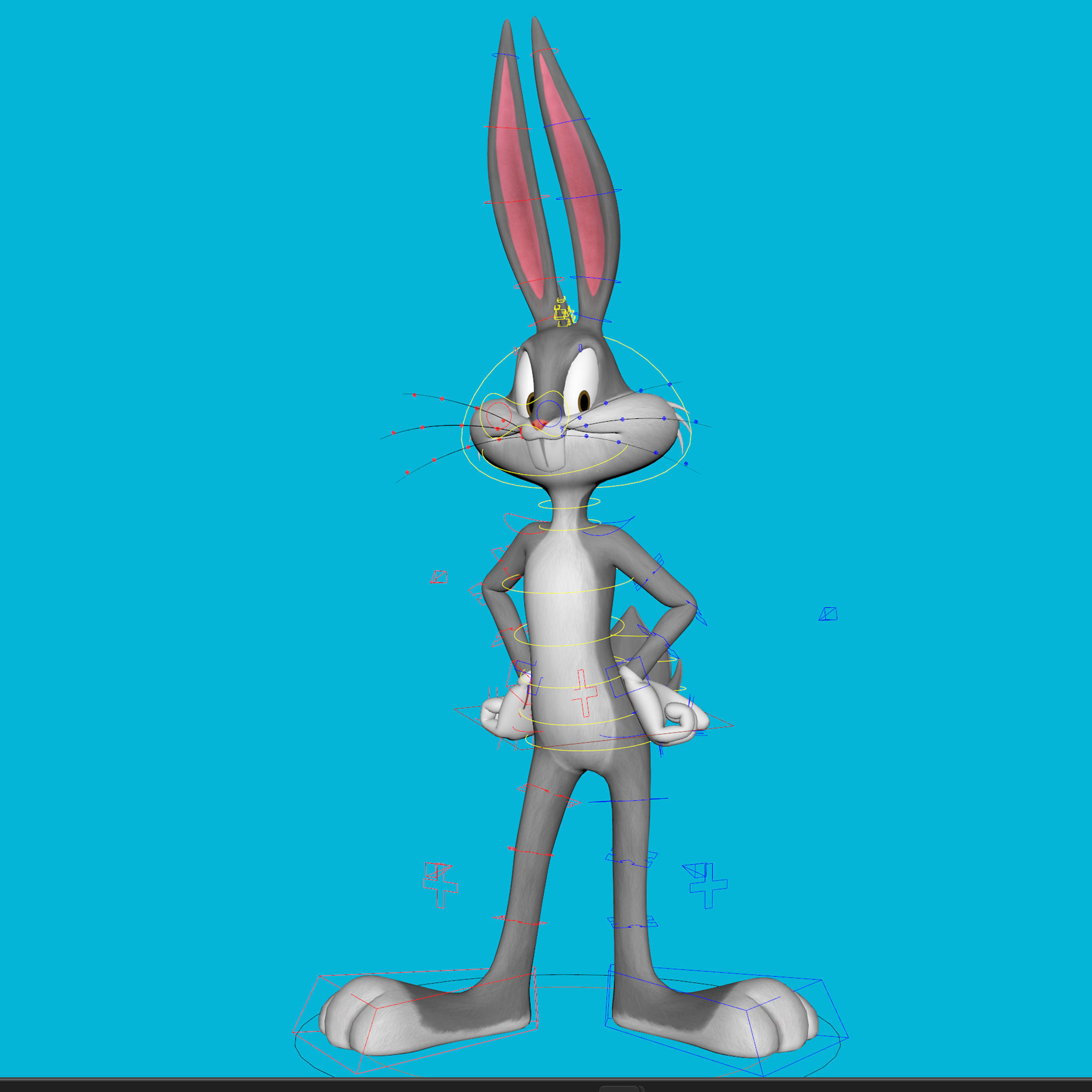Bugs Bunny Rigged Low-poly 3D model_1