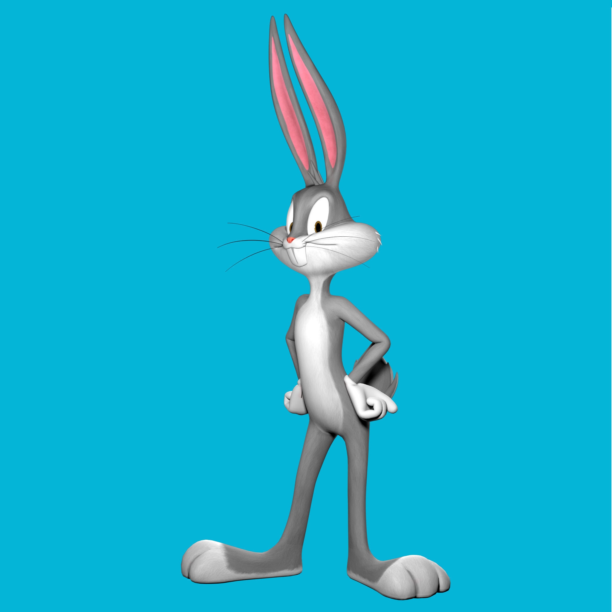 Bugs Bunny Rigged Low-poly 3D model_5
