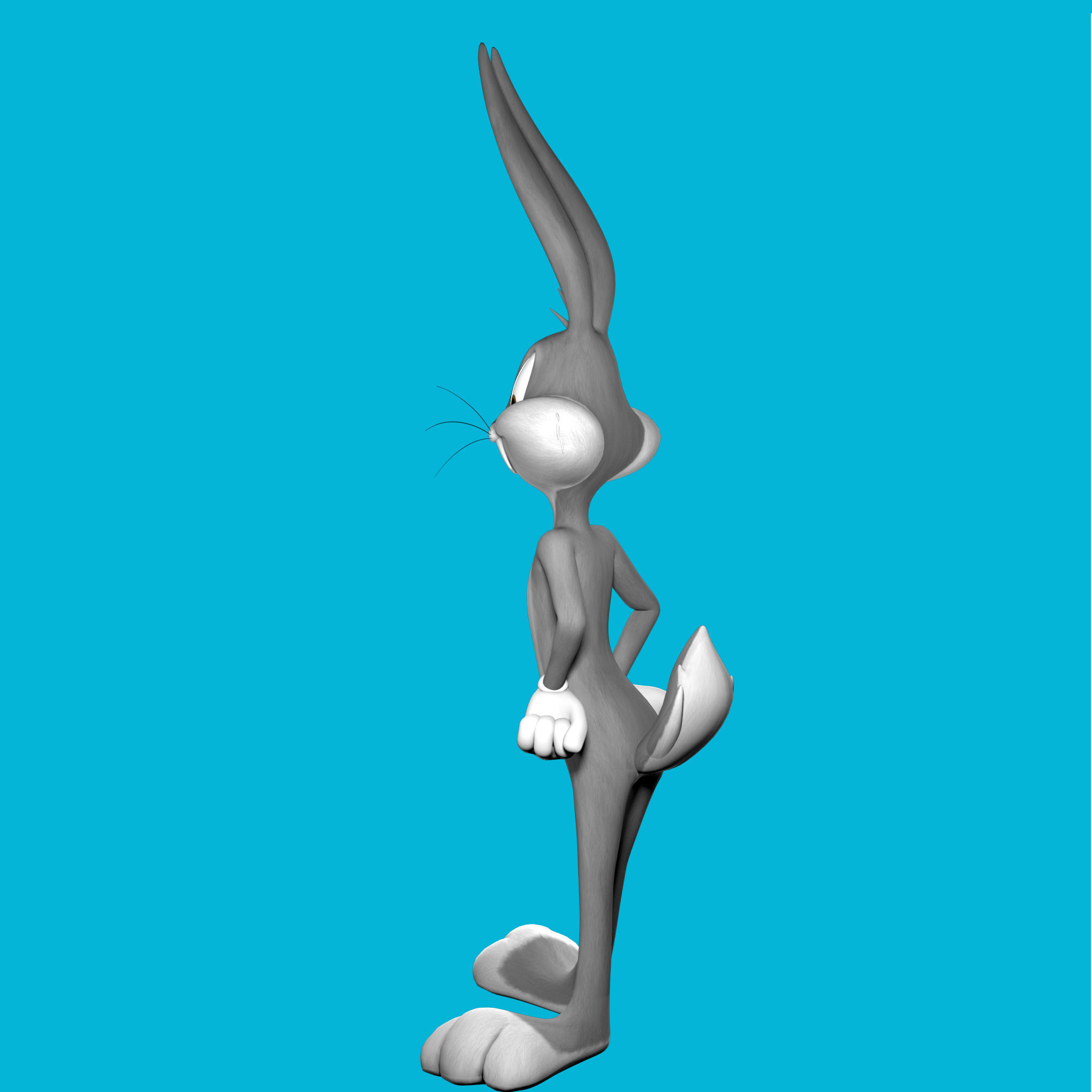 Bugs Bunny Rigged Low-poly 3D model_8
