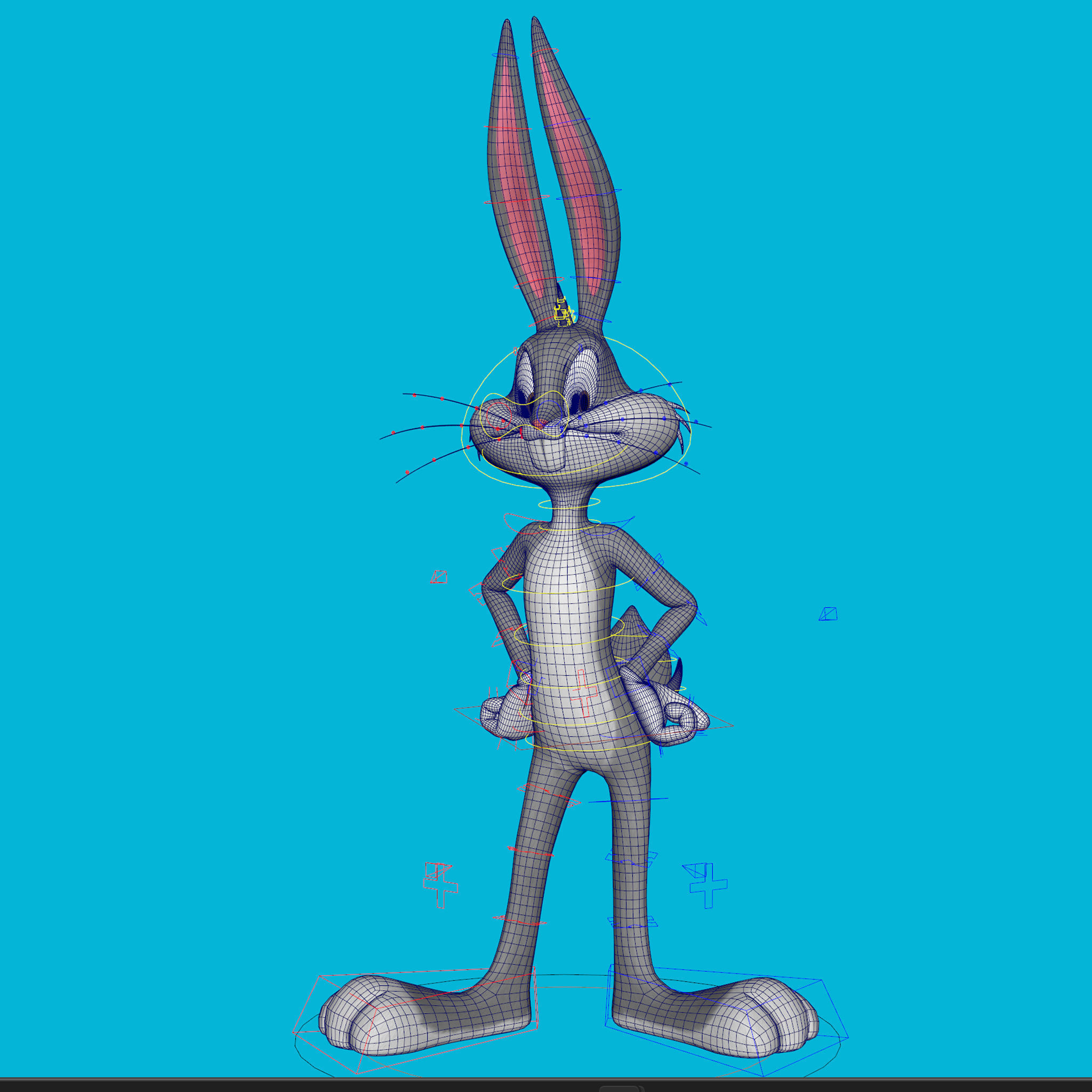 Bugs Bunny Rigged Low-poly 3D model_2
