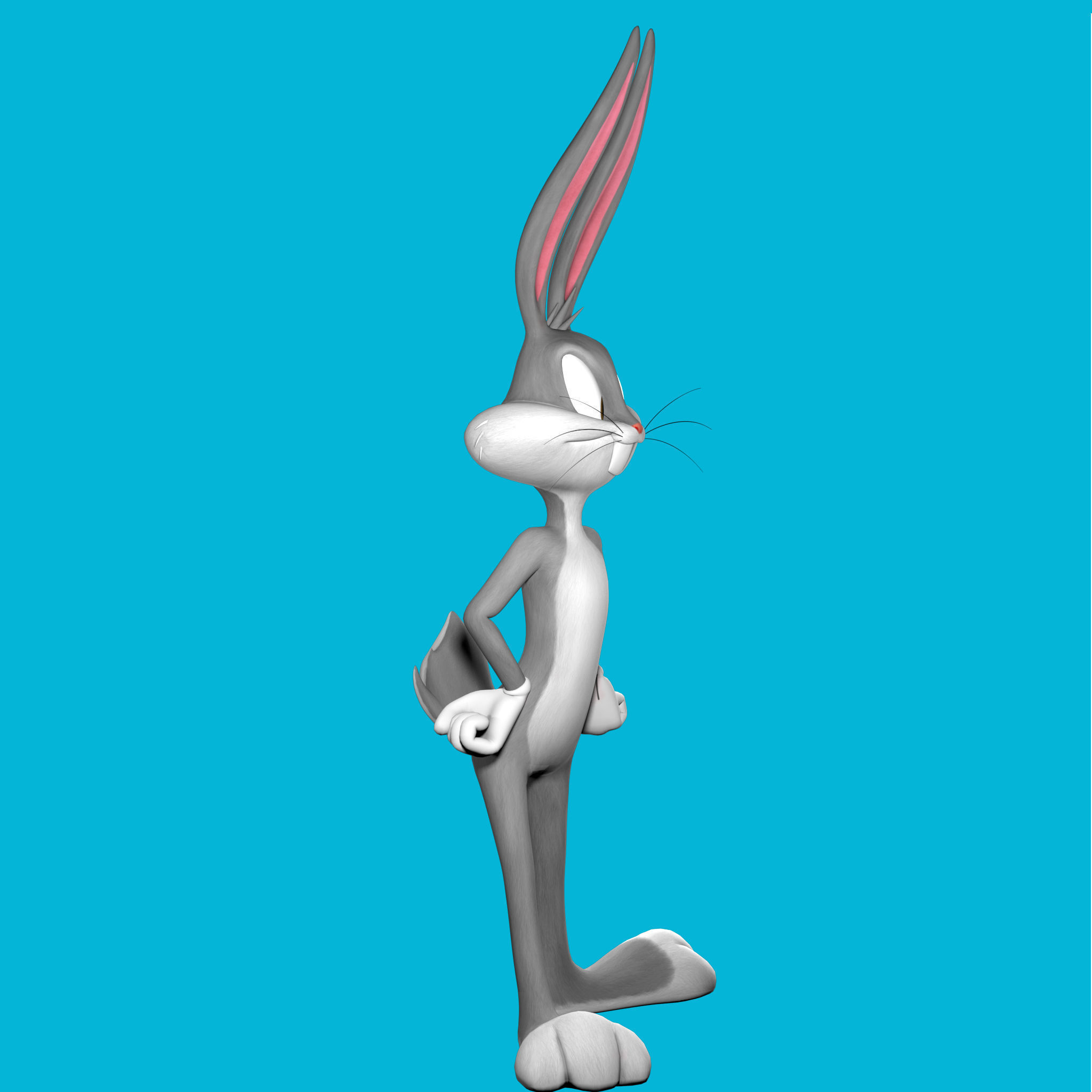 Bugs Bunny Rigged Low-poly 3D model_14