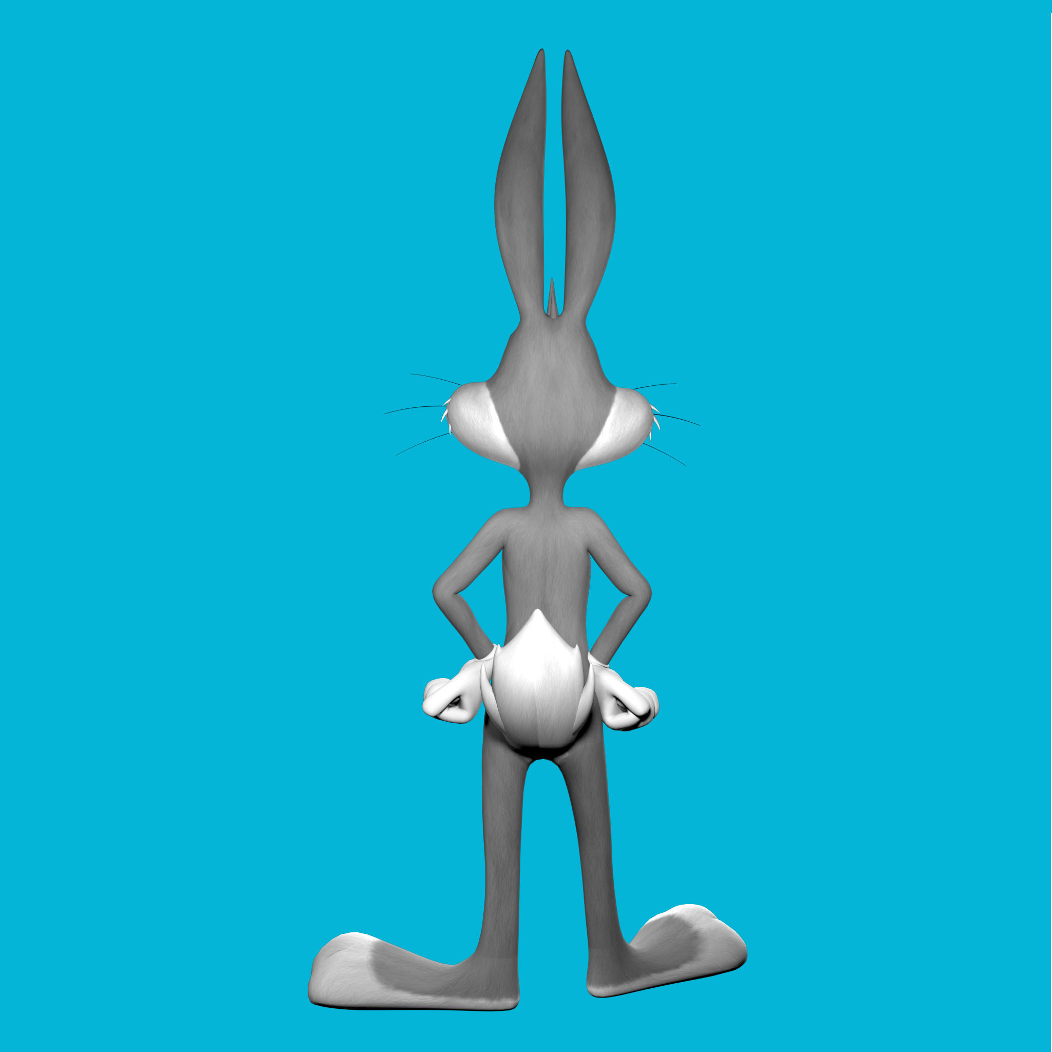 Bugs Bunny Rigged Low-poly 3D model_10