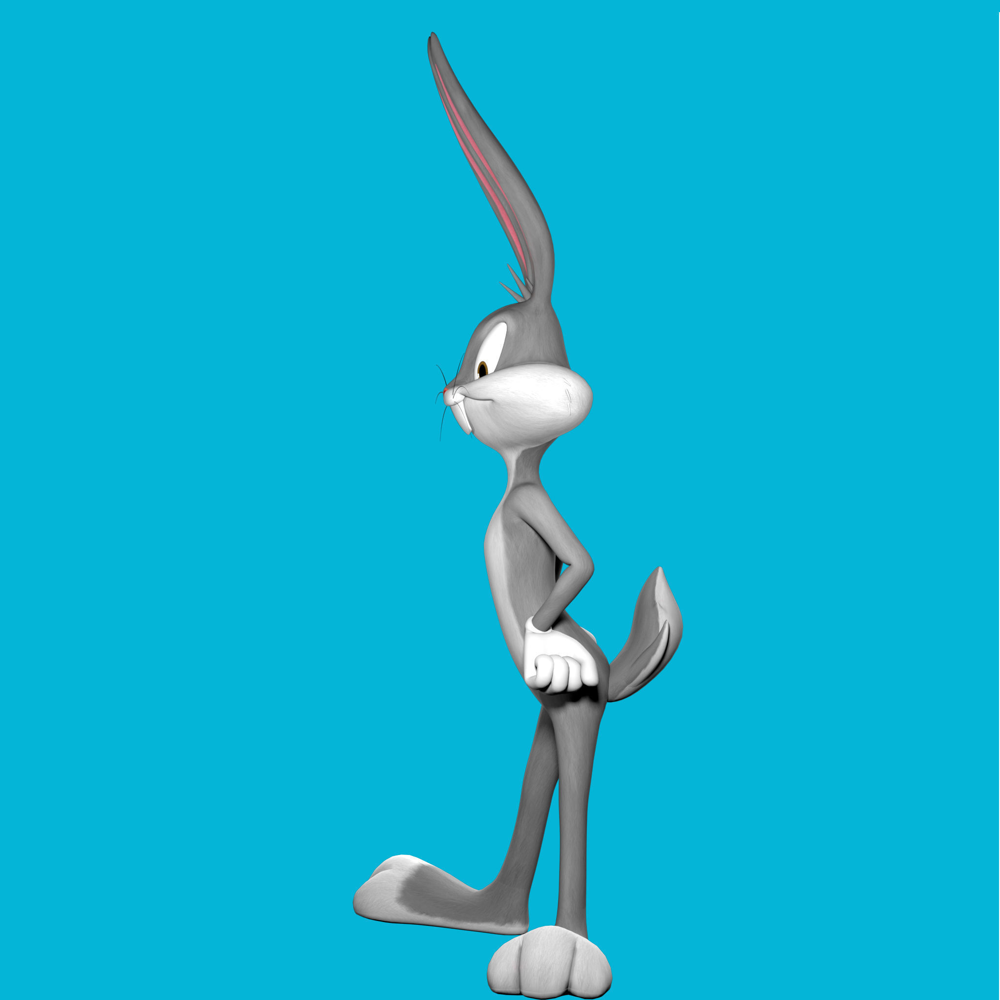 Bugs Bunny Rigged Low-poly 3D model_6