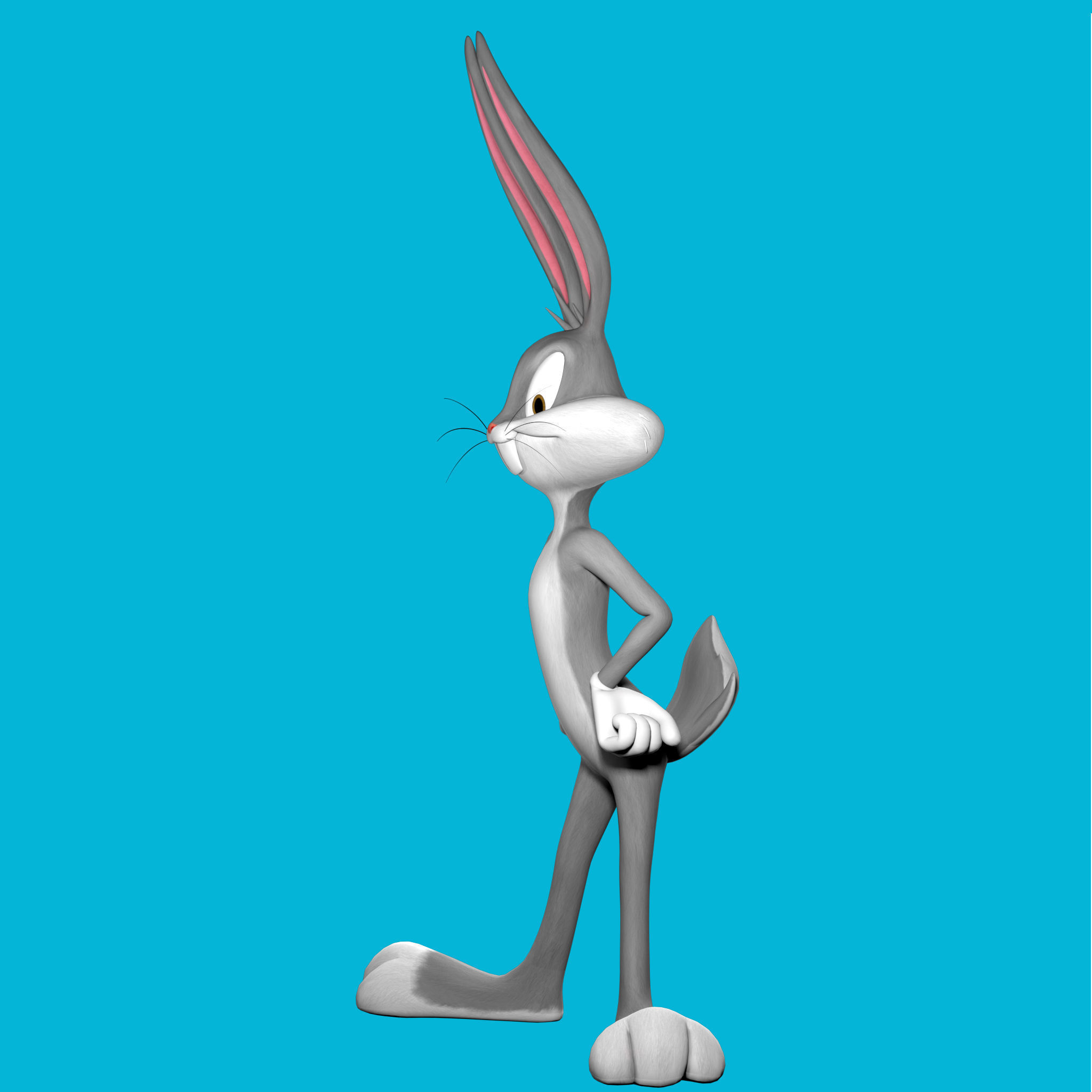 Bugs Bunny Rigged Low-poly 3D model_7