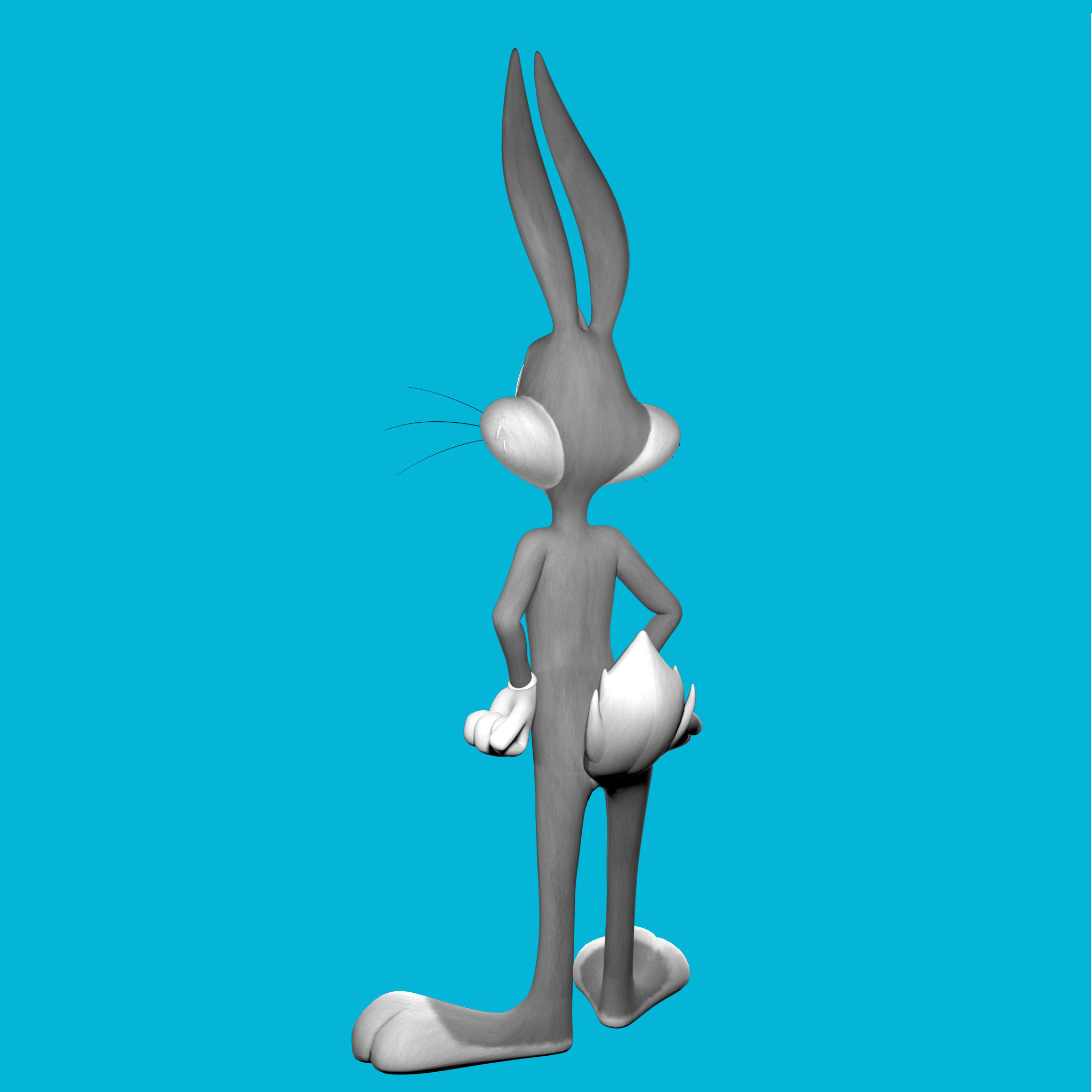 Bugs Bunny Rigged Low-poly 3D model_9