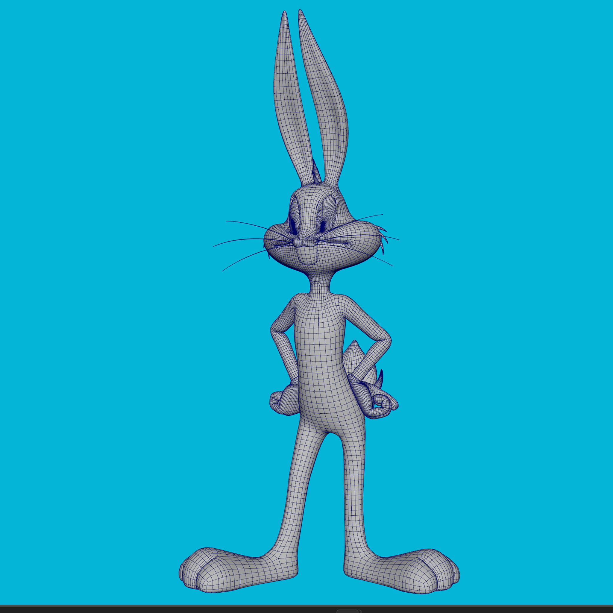 Bugs Bunny Rigged Low-poly 3D model_3