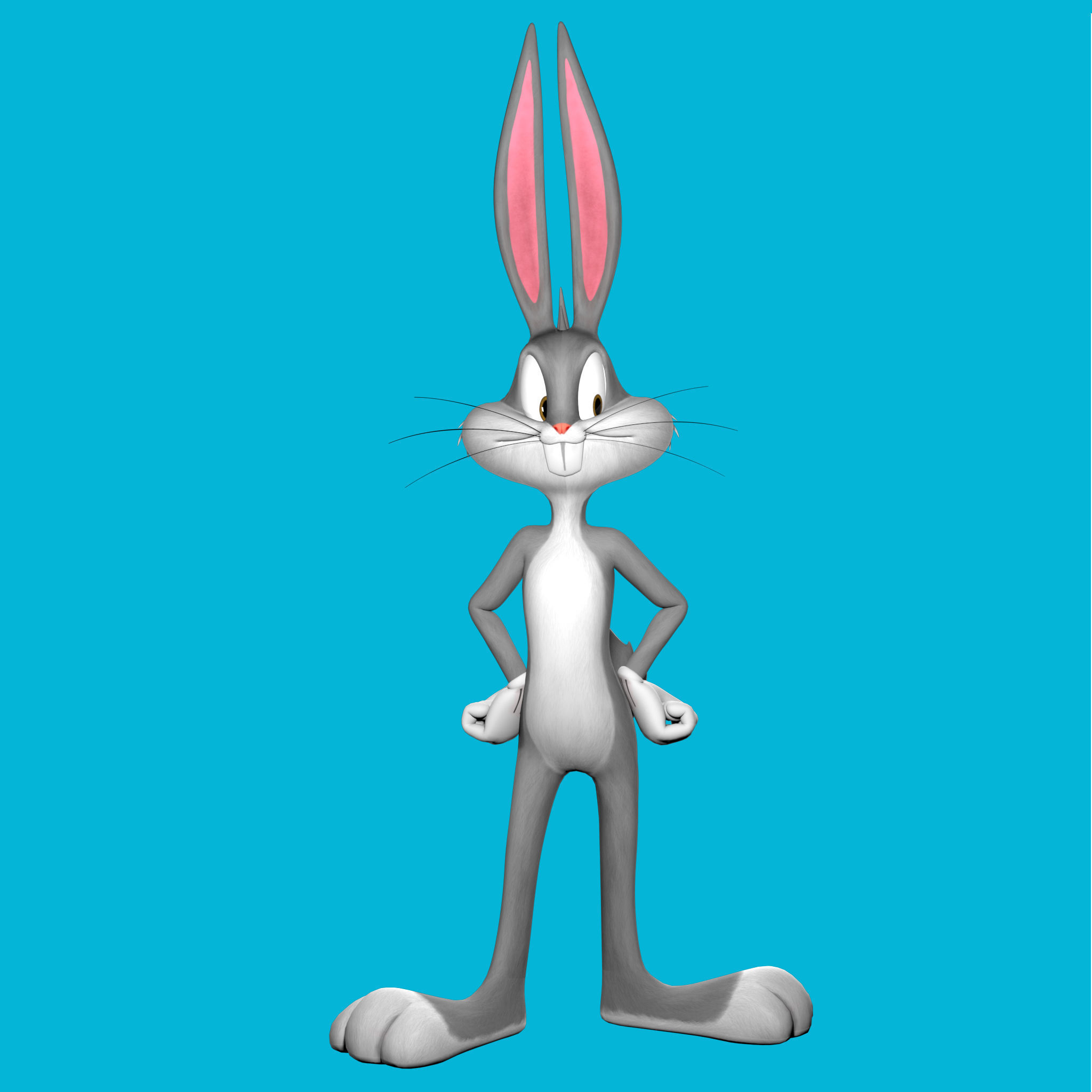 Bugs Bunny Rigged Low-poly 3D model_16