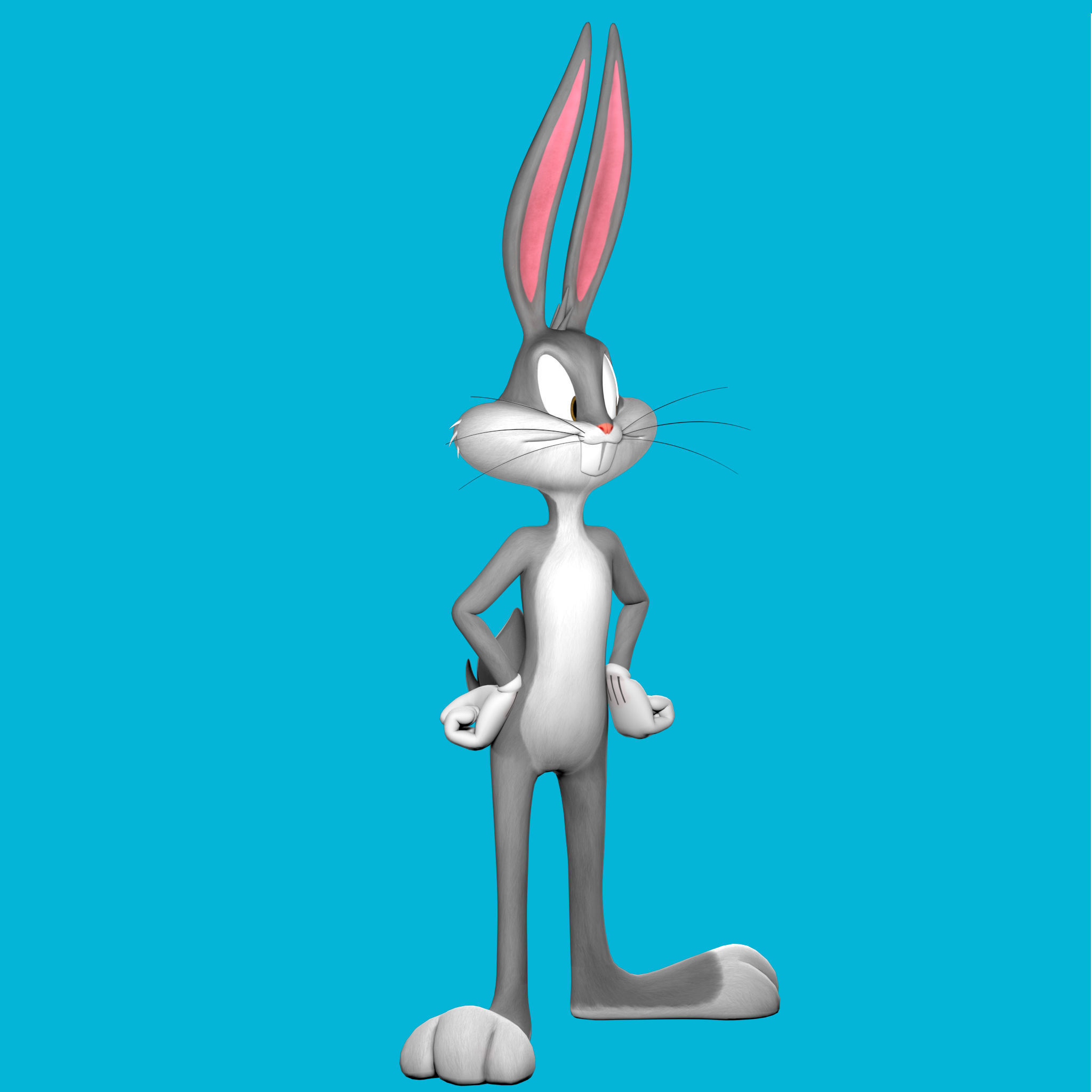 Bugs Bunny Rigged Low-poly 3D model_15