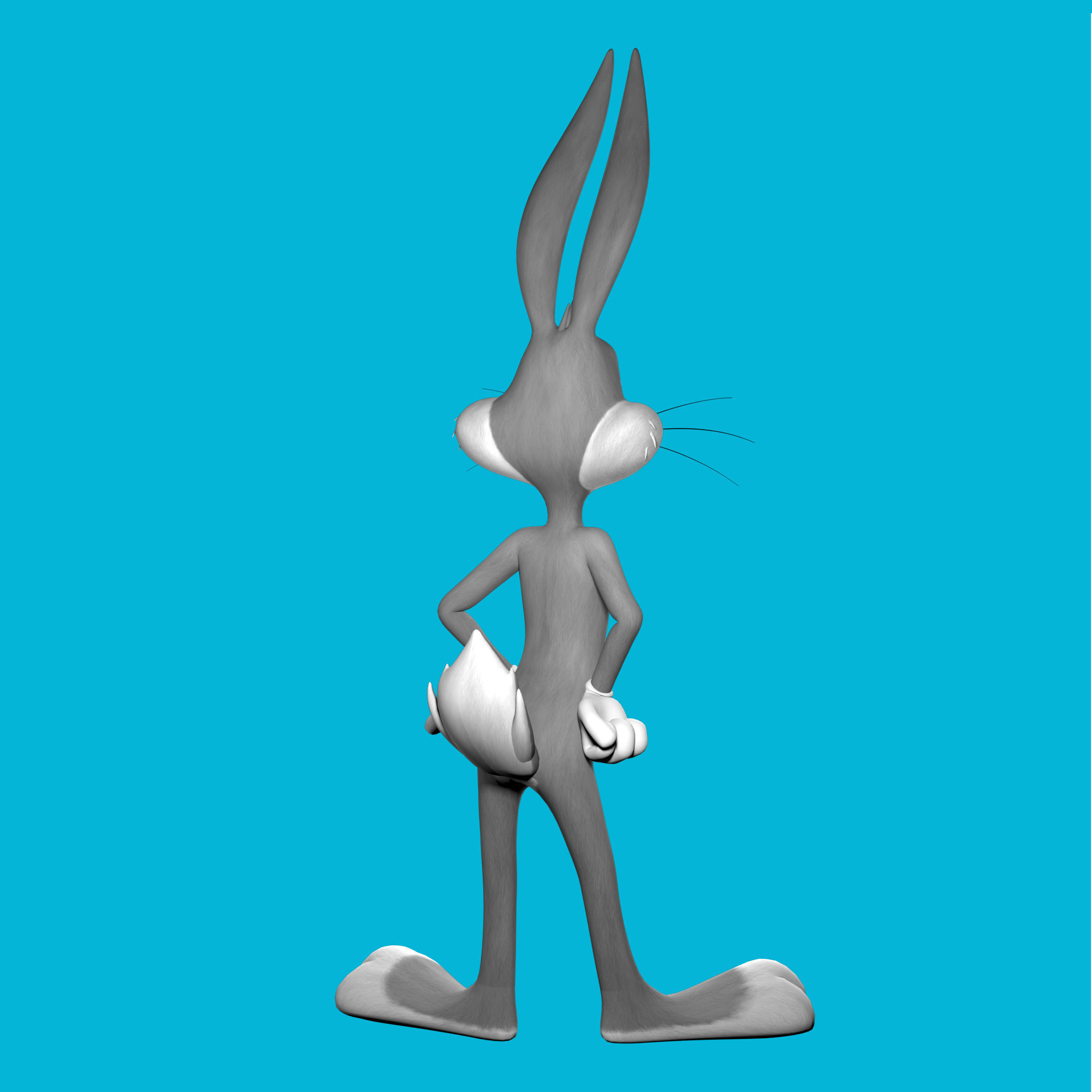 Bugs Bunny Rigged Low-poly 3D model_11