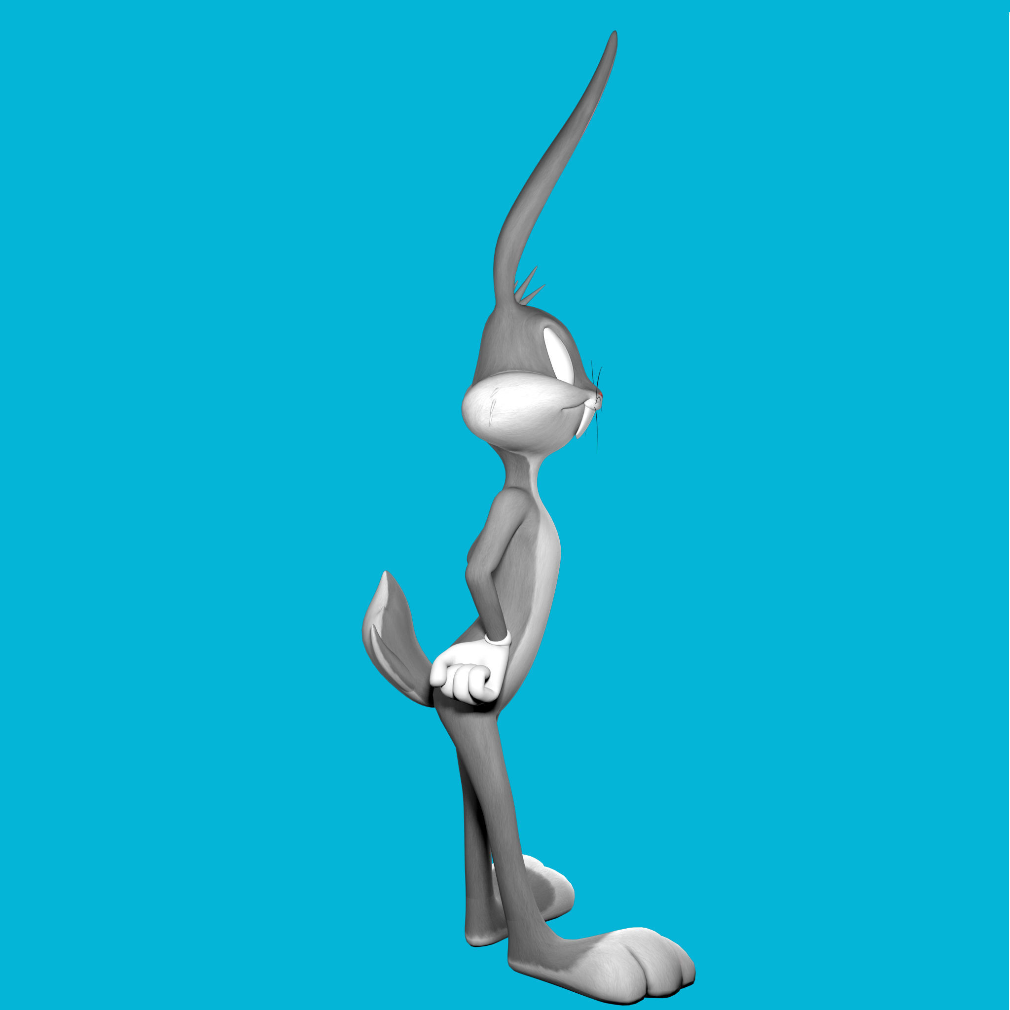 Bugs Bunny Rigged Low-poly 3D model_13