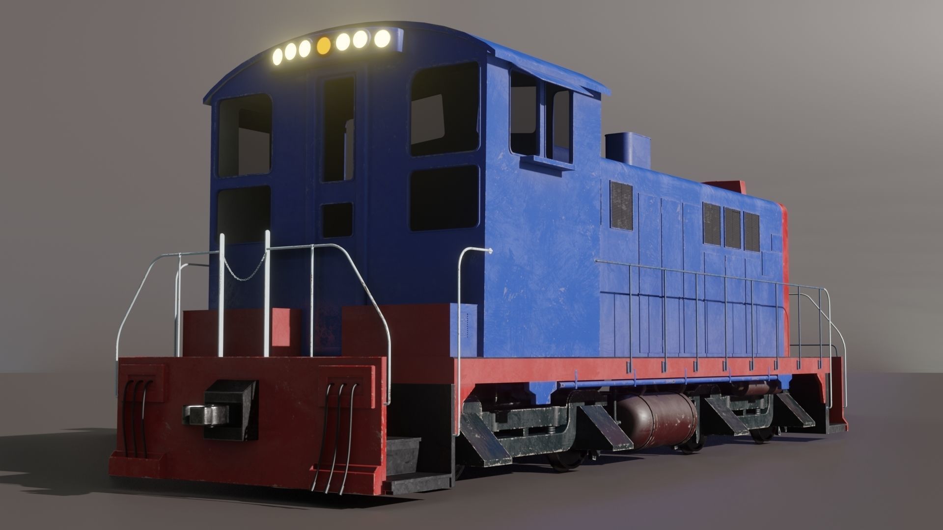 Diesel locomotive 3D model Low-poly 3D model_15