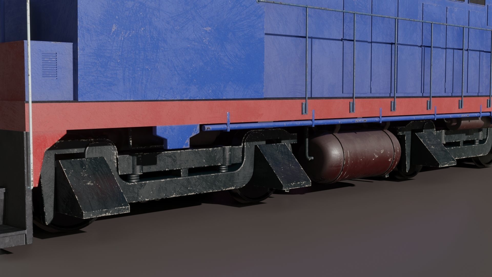 Diesel locomotive 3D model Low-poly 3D model_13
