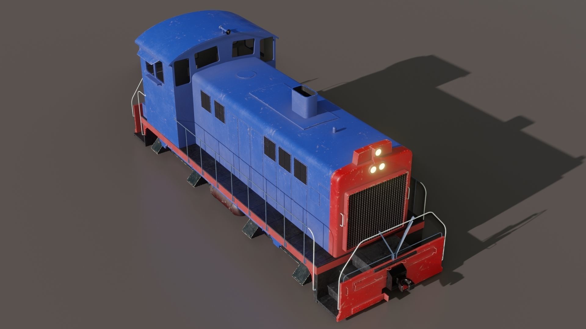 Diesel locomotive 3D model Low-poly 3D model_14