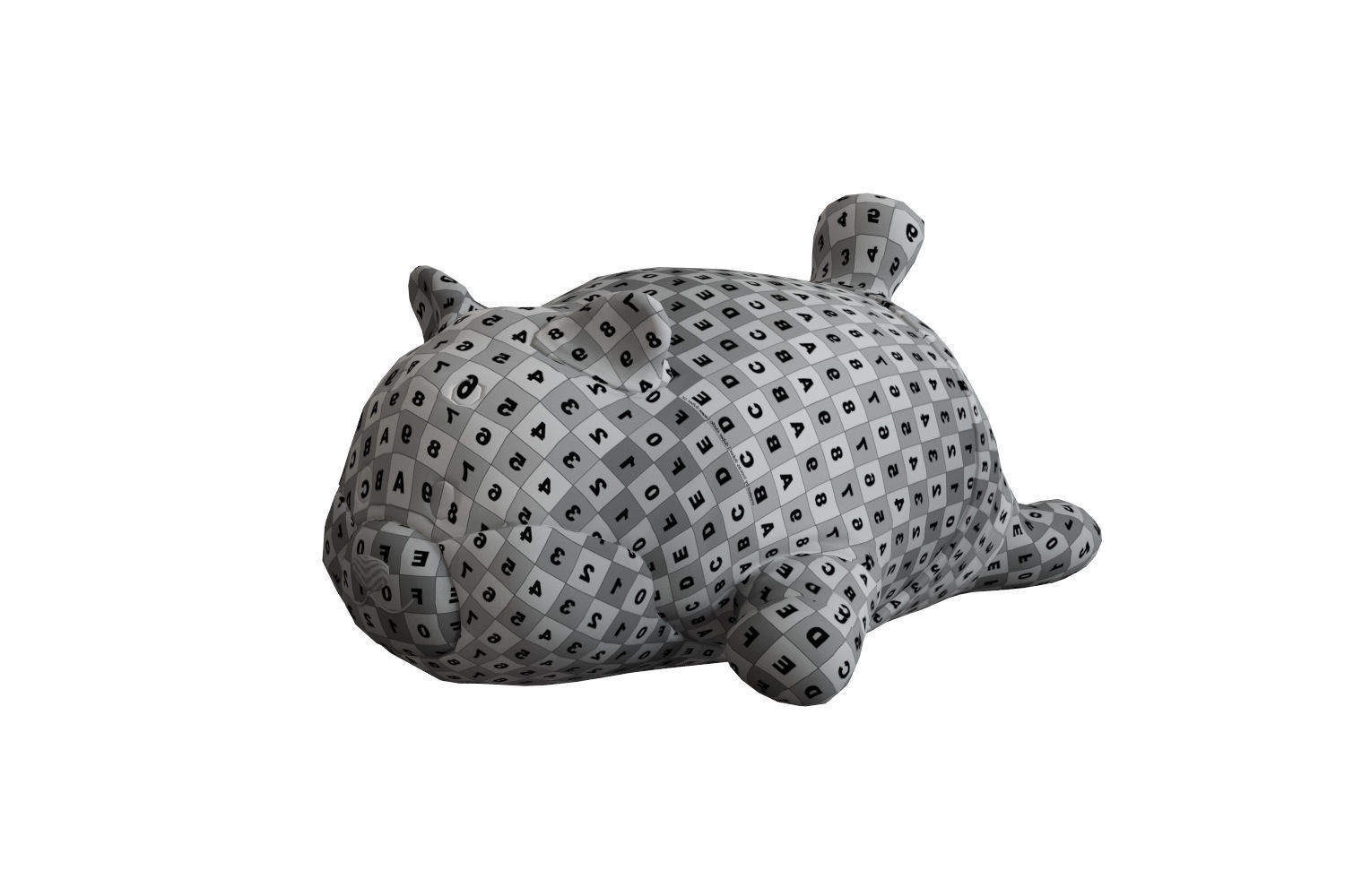 Children open bed sofa and shiba toy 3D model_14