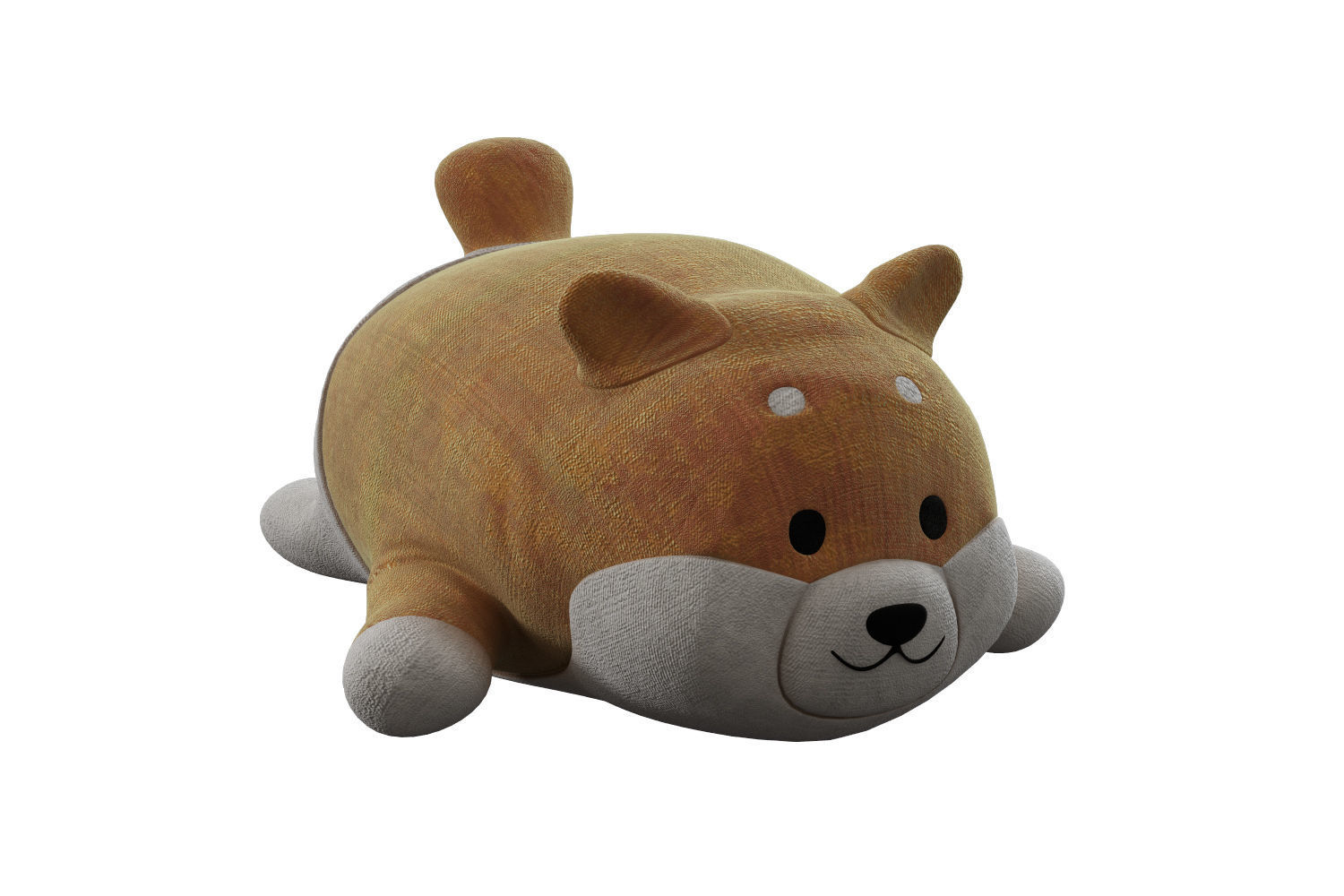 Children open bed sofa and shiba toy 3D model_8