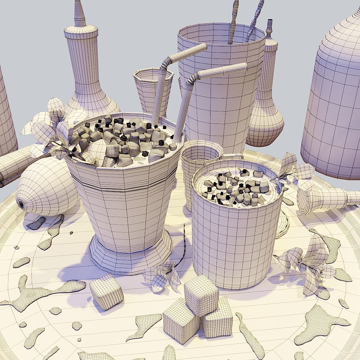 Cocktail Set Mint Julep 3D model_4