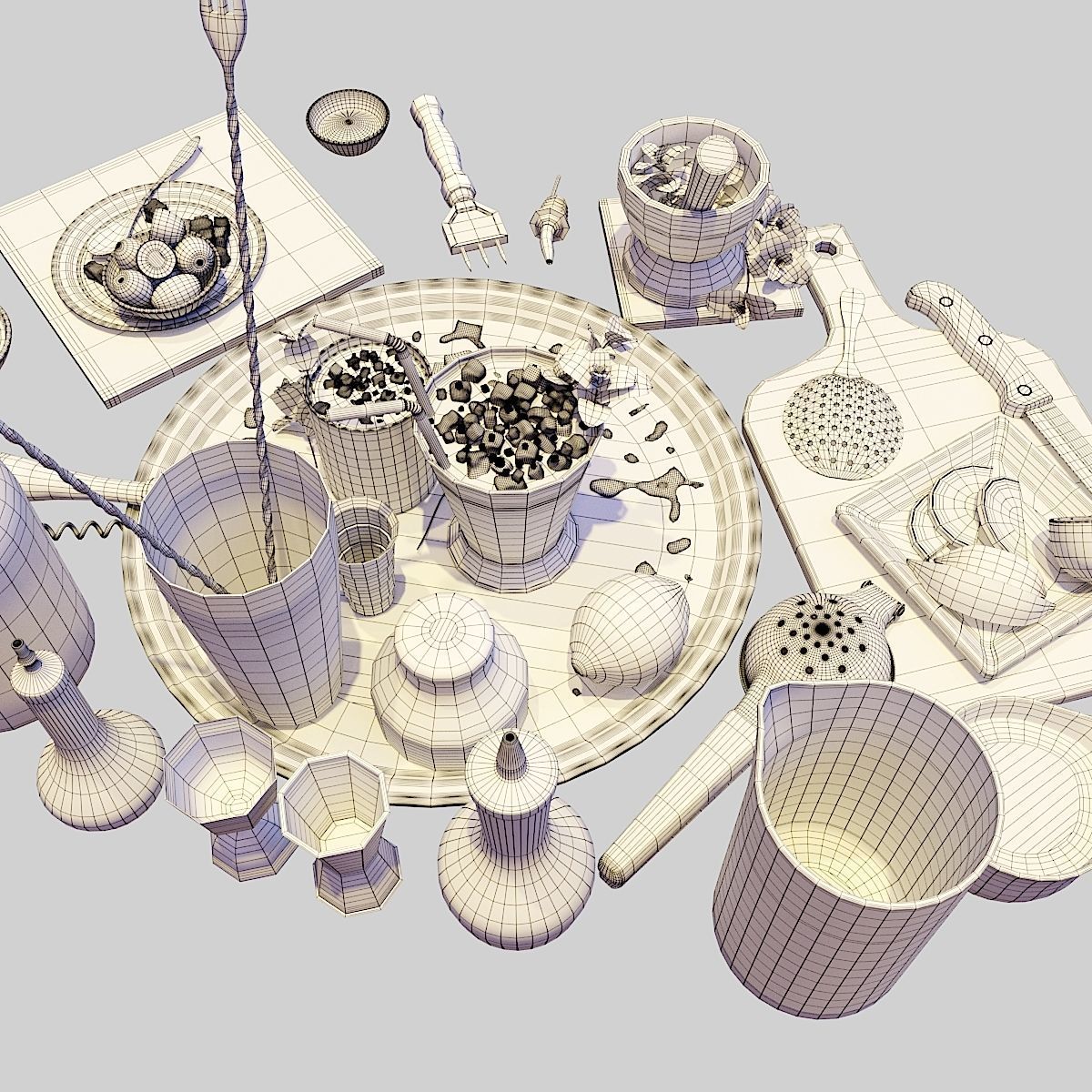 Cocktail Set Mint Julep 3D model_10