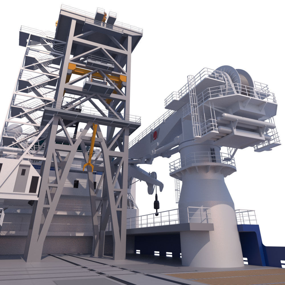 Construction and  Well Intervention Vessel Island Constructor 3D model_15