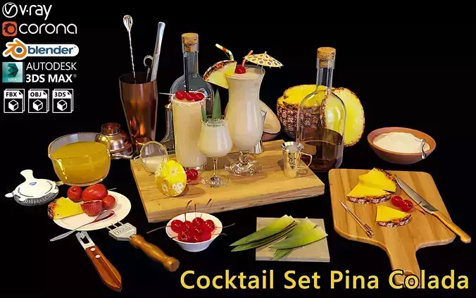 Cocktail Set Pina Colada