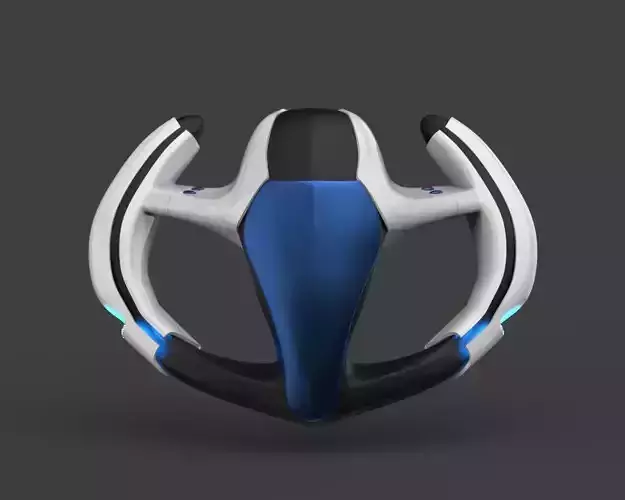 Futuristic steering wheel concept design - BIONIC 3D model