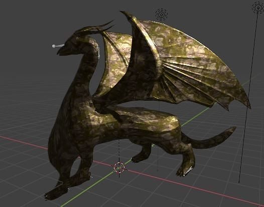 Dragon with texture and is already animated and rigged 3D model