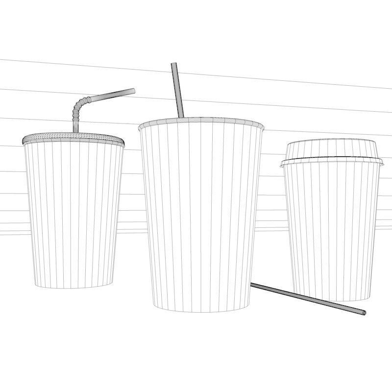 McDonalds Cups 3D Model 3D model_3