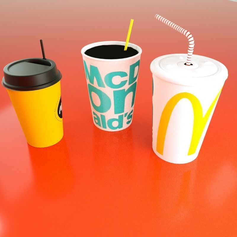 McDonalds Cups 3D Model 3D model_1