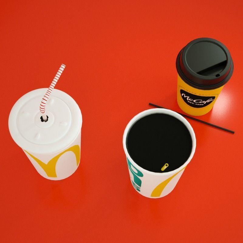 McDonalds Cups 3D Model 3D model_2