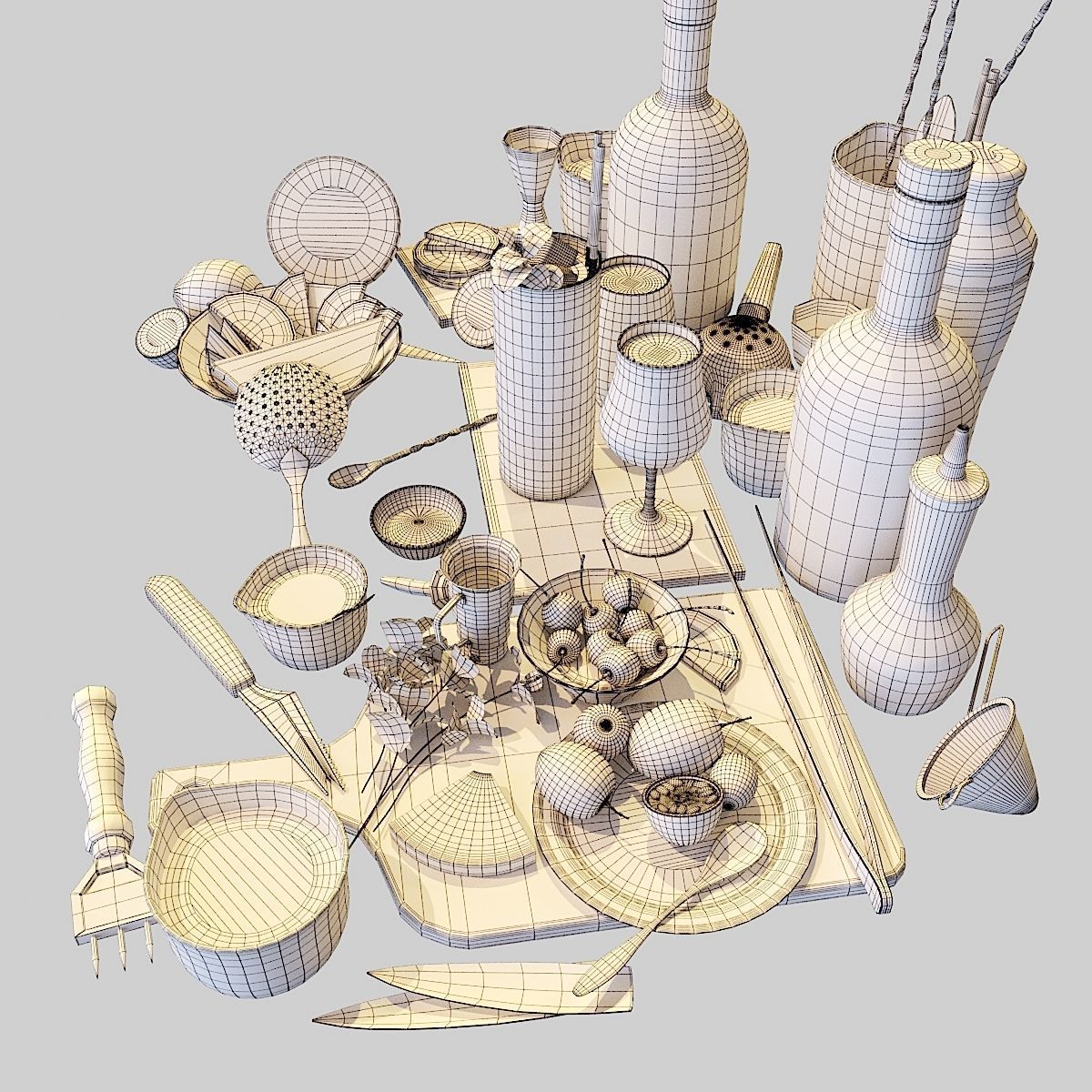 Cocktail Set Zombie 3D model_5