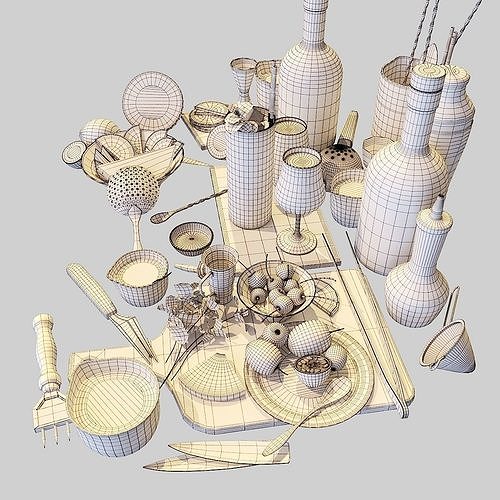Cocktail Set Zombie 3D model 5