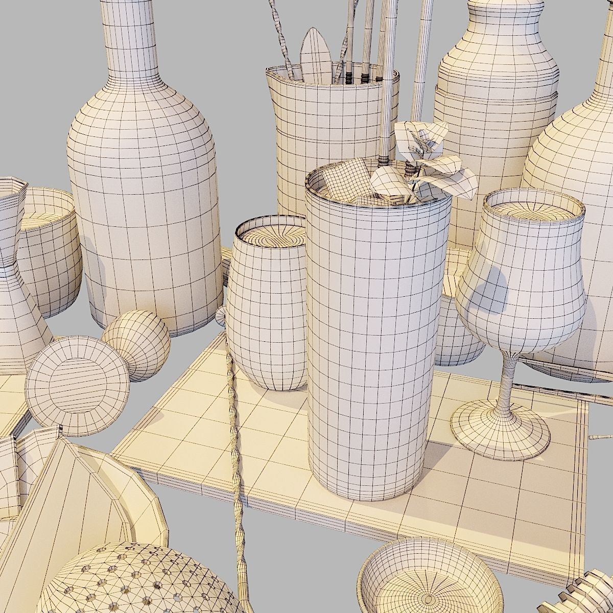 Cocktail Set Zombie 3D model_12