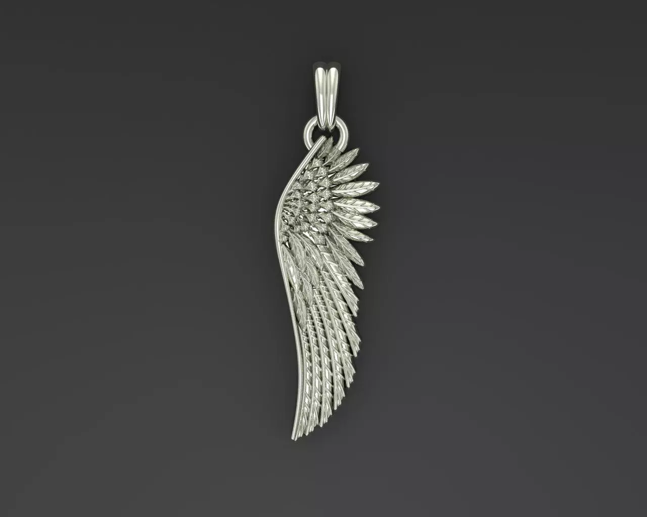 Angel wings pendant 3D print model_0
