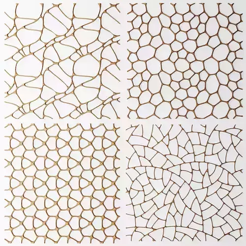 Set panel lattice grille 3D 43