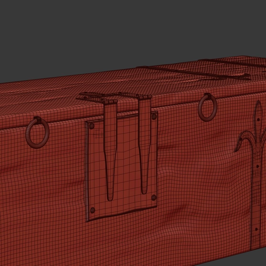 Van Thiel rustic trunk  3D model_4
