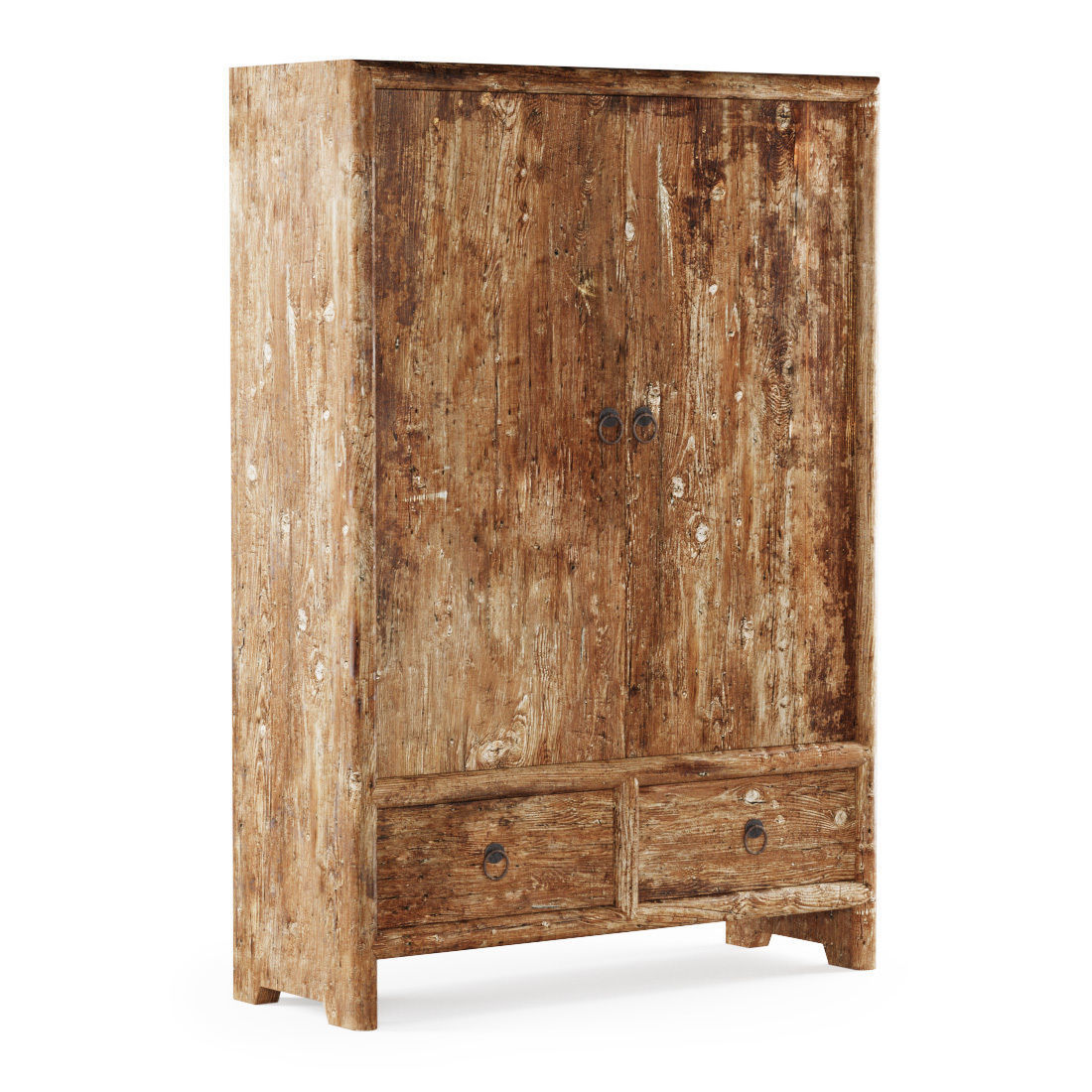 Old vintage wardrobe  3D model_2