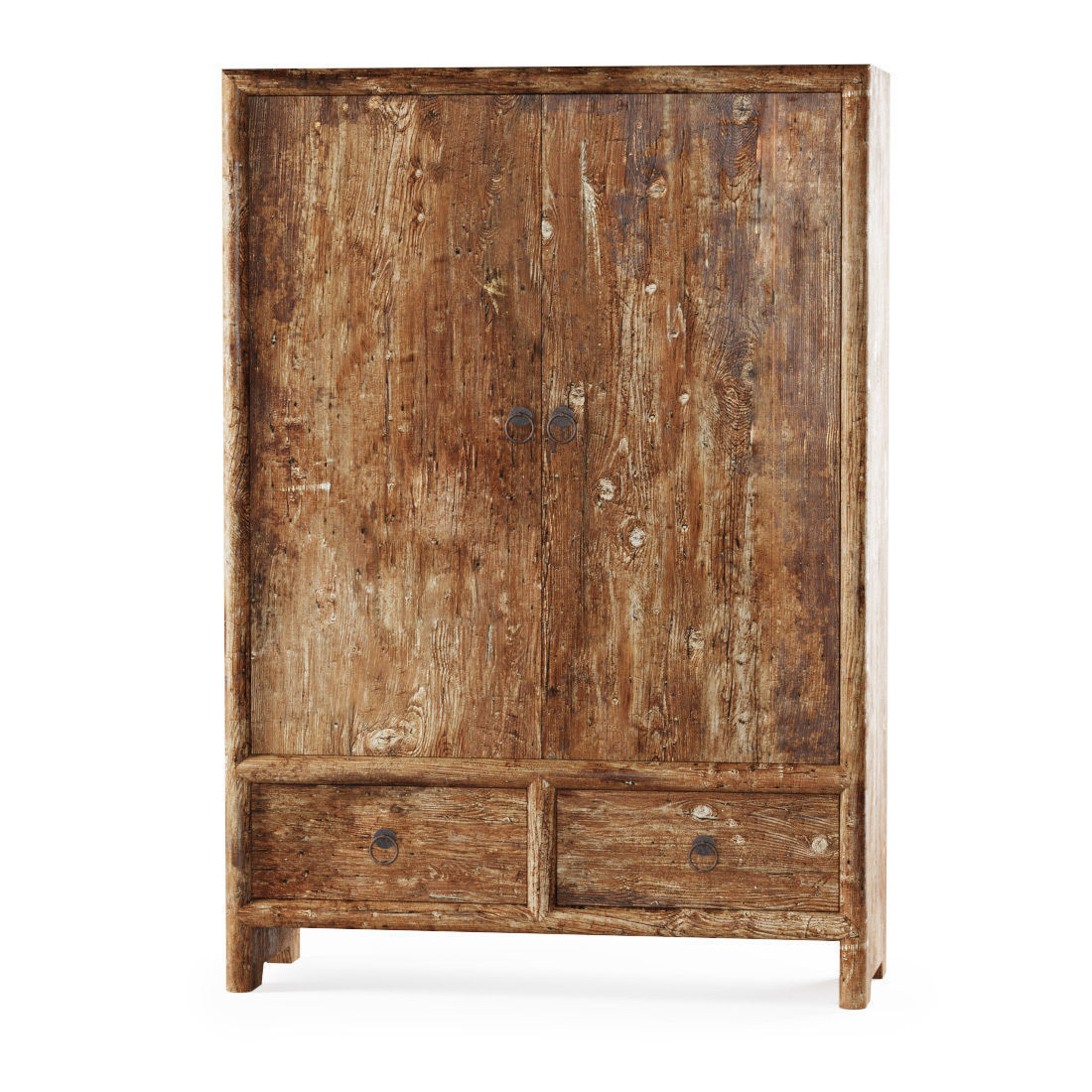 Old vintage wardrobe  3D model_1