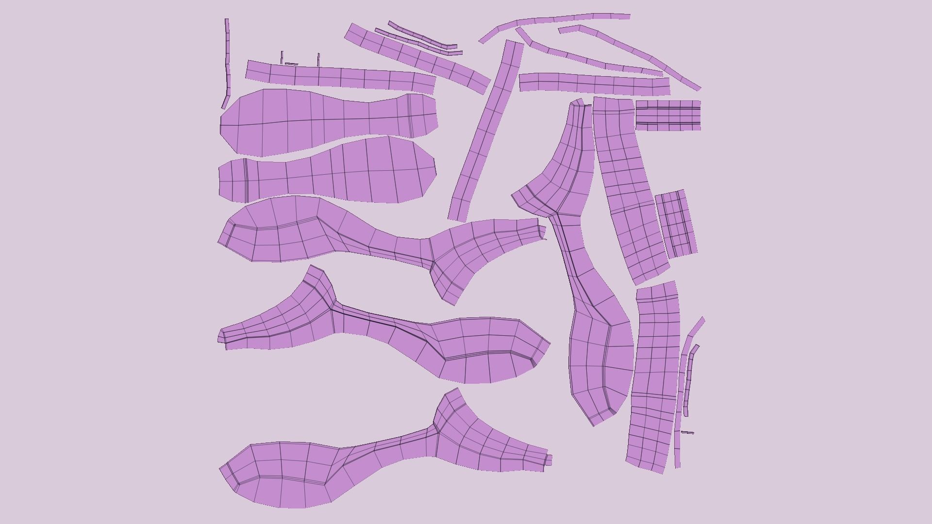 Simple Girl Heels - 05 Color Options - Character Design Low-poly 3D model_17