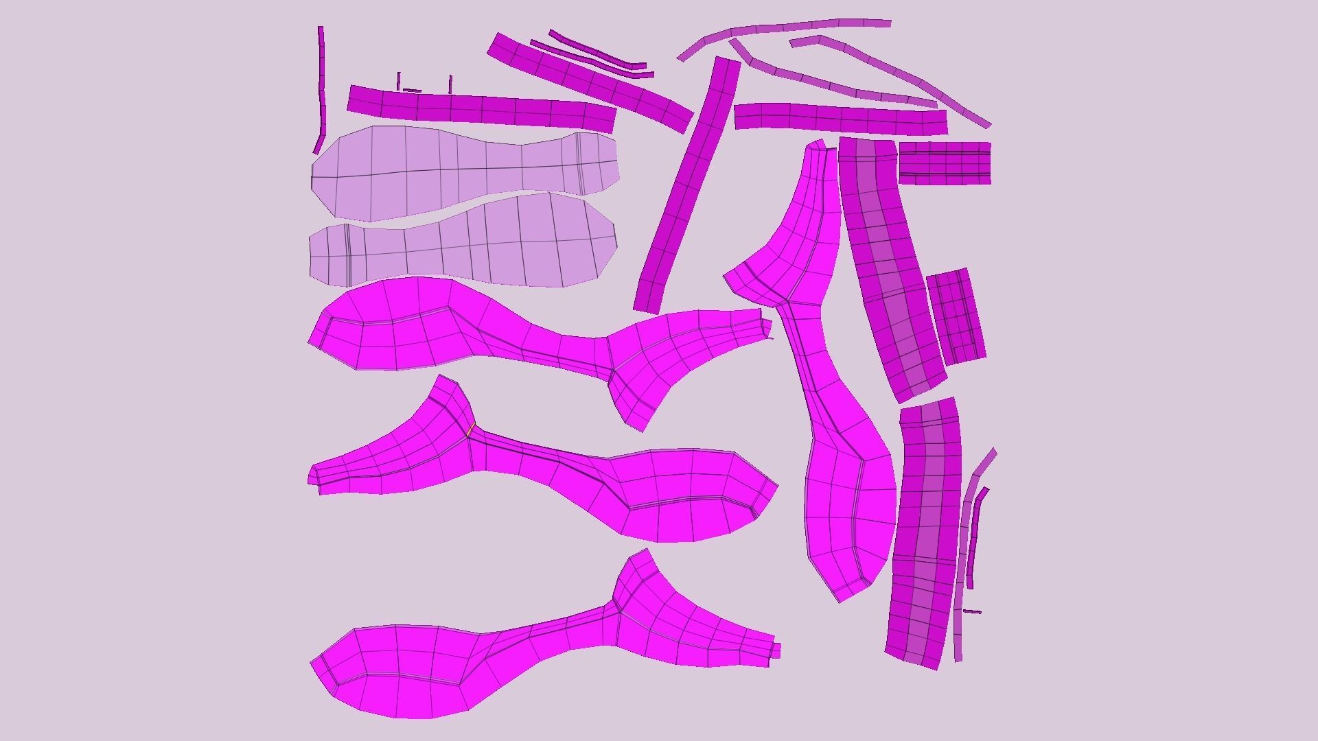 Simple Girl Heels - 05 Color Options - Character Design Low-poly 3D model_16