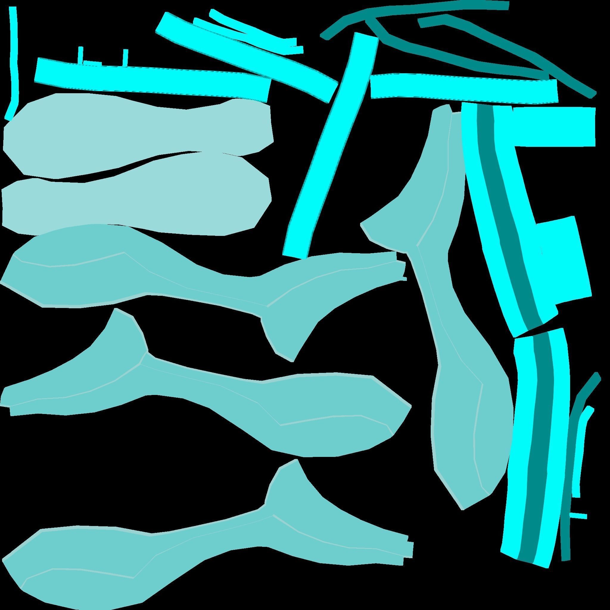 Simple Girl Heels - 05 Color Options - Character Design Low-poly 3D model_27