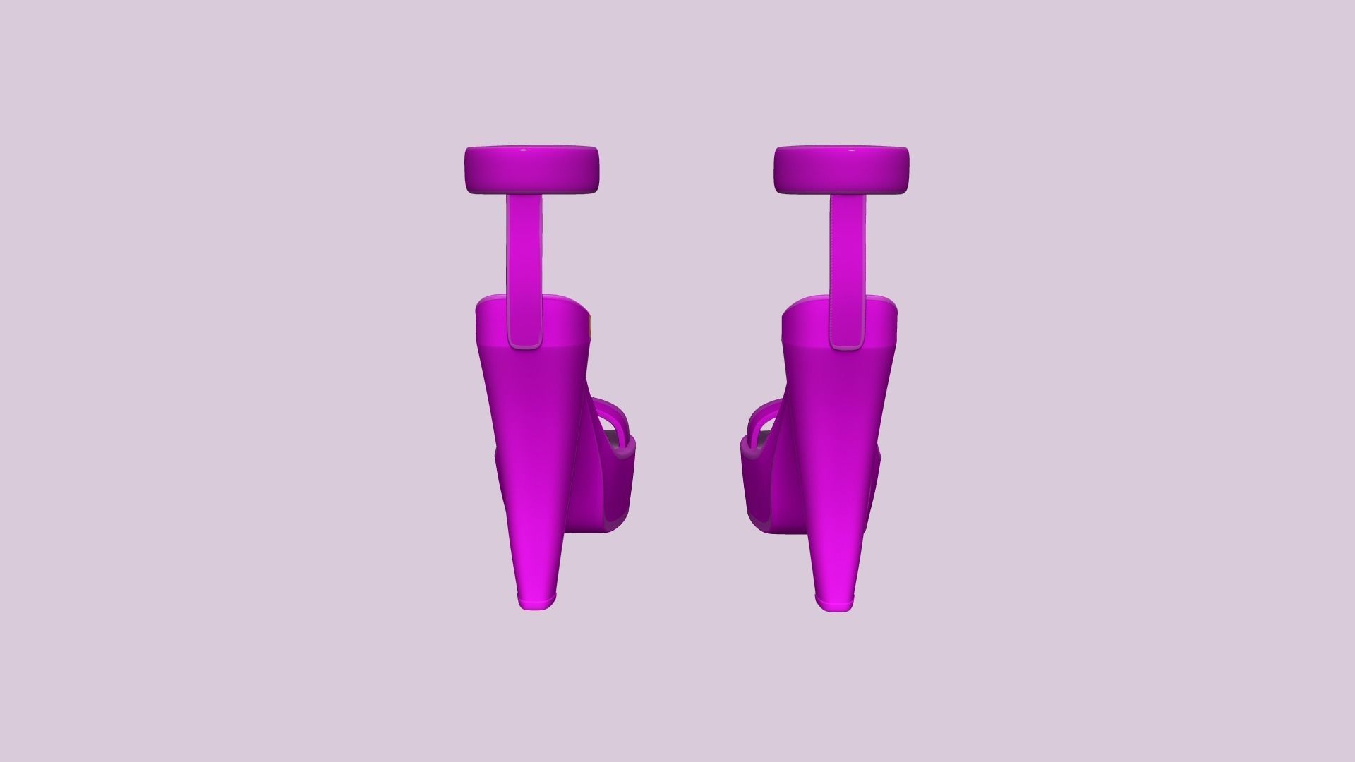 Simple Girl Heels - 05 Color Options - Character Design Low-poly 3D model_12