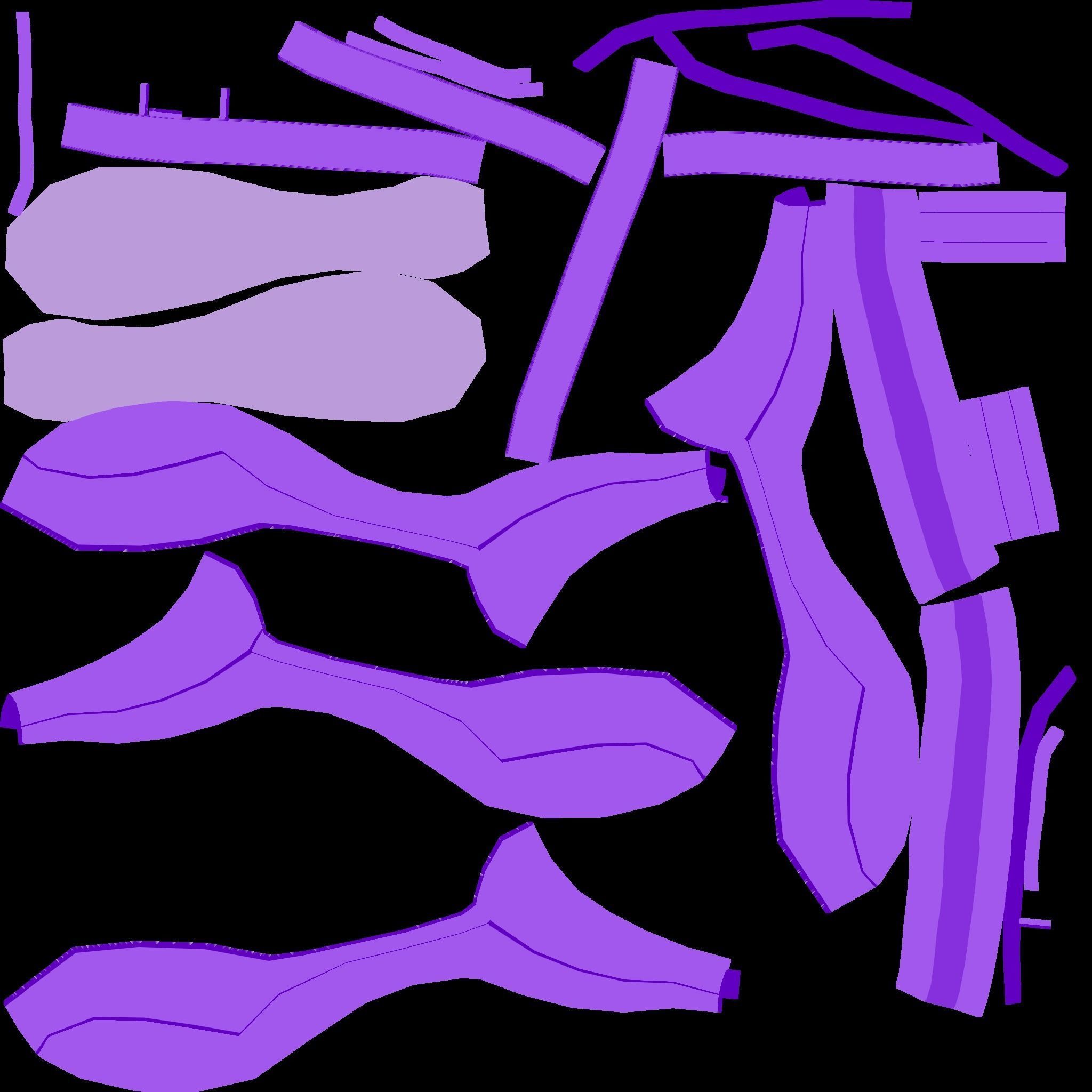 Simple Girl Heels - 05 Color Options - Character Design Low-poly 3D model_29