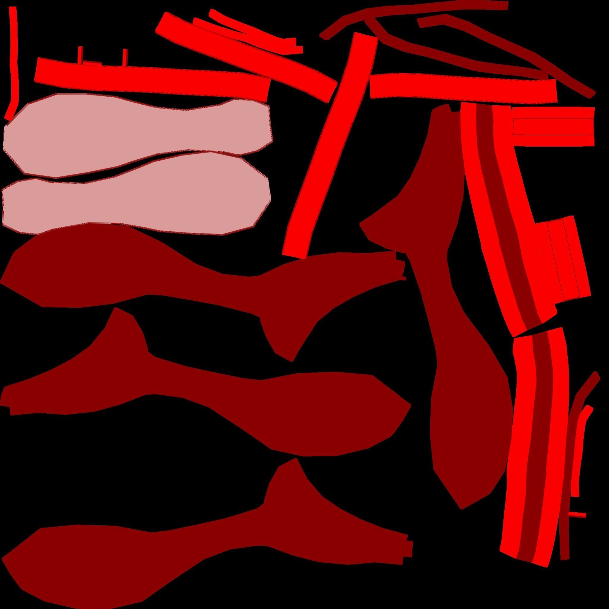 Simple Girl Heels - 05 Color Options - Character Design Low-poly 3D model_30