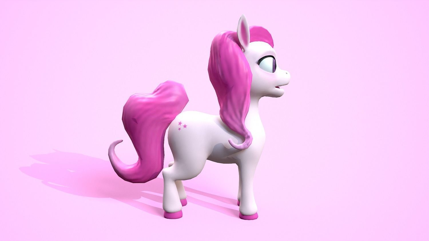 cartoon pony elysa Low-poly 3D model_3