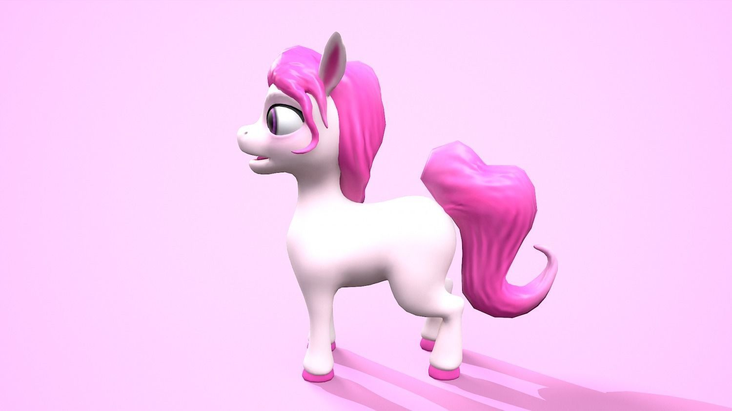 cartoon pony elysa Low-poly 3D model_5