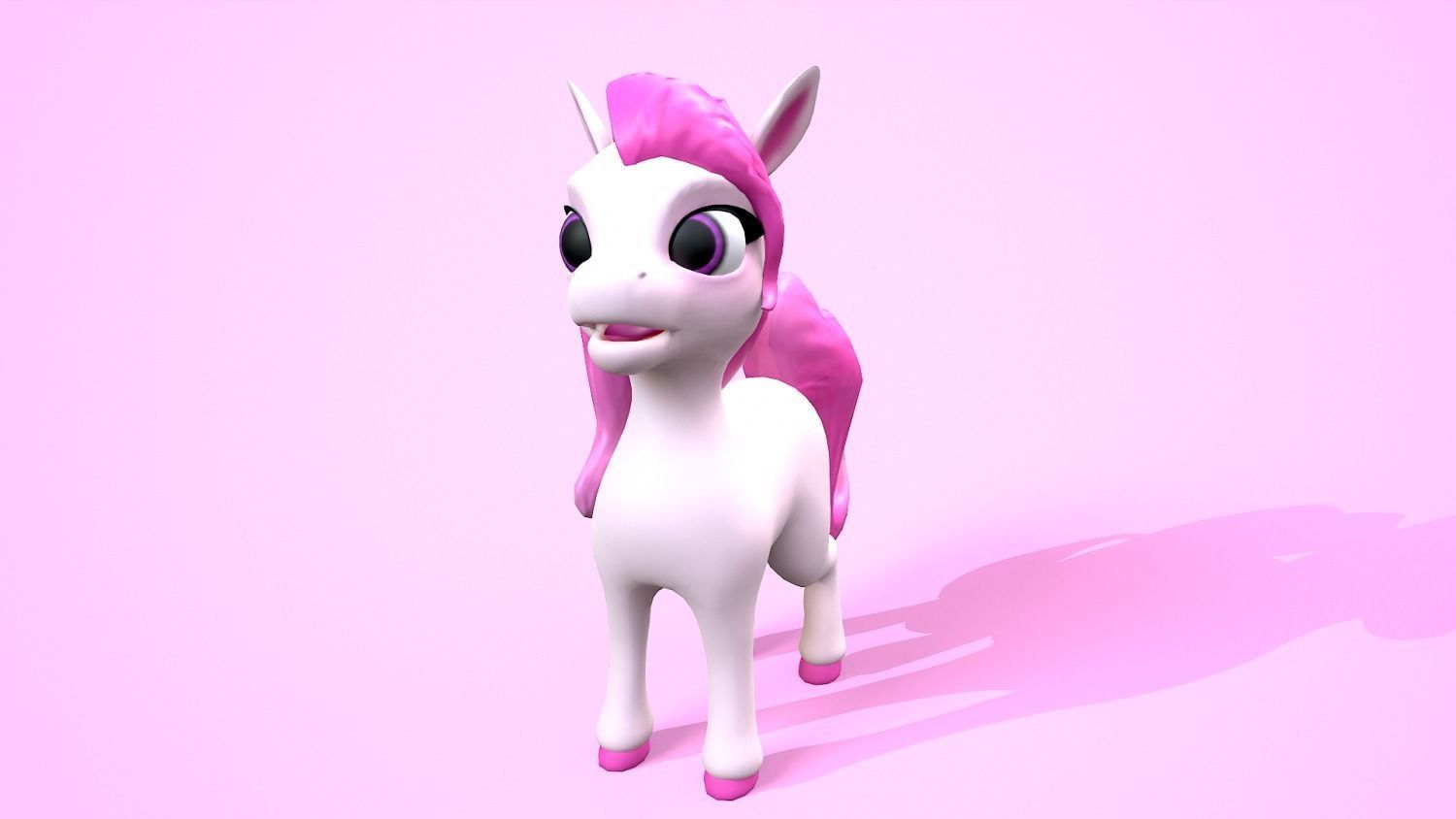 cartoon pony elysa Low-poly 3D model_2