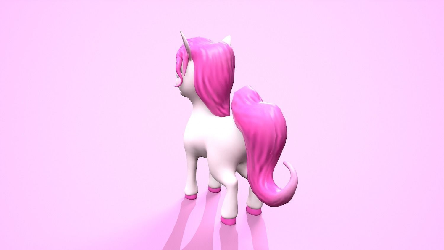 cartoon pony elysa Low-poly 3D model_4