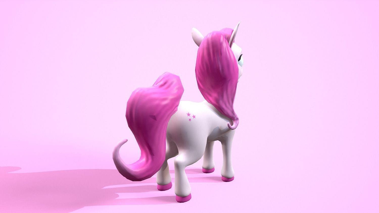 cartoon pony elysa Low-poly 3D model_6